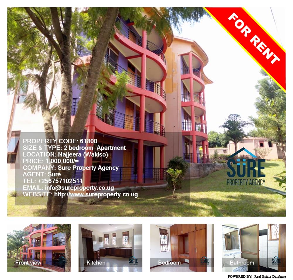 2 bedroom Apartment  for rent in Najjera Wakiso Uganda, code: 61800