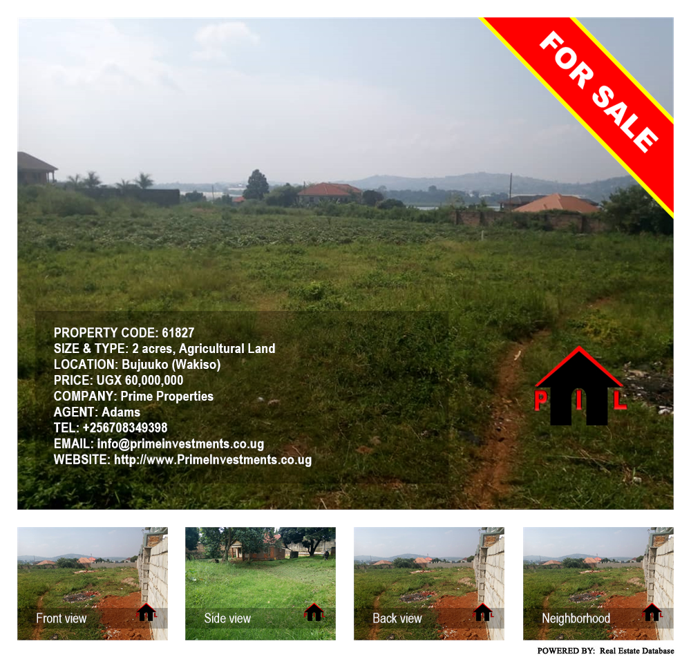 Agricultural Land  for sale in Bujuuko Wakiso Uganda, code: 61827