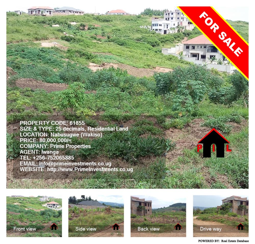 Residential Land  for sale in Nabusugwe Wakiso Uganda, code: 61855