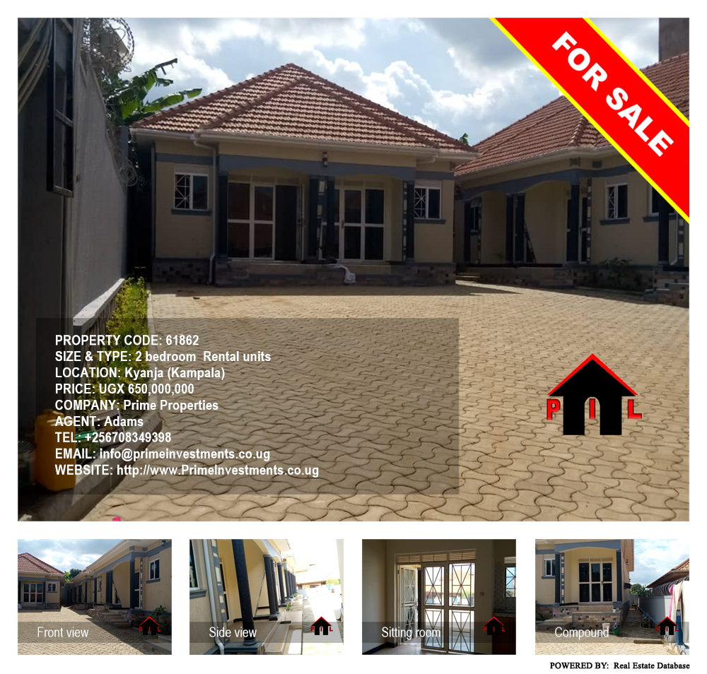 2 bedroom Rental units  for sale in Kyanja Kampala Uganda, code: 61862