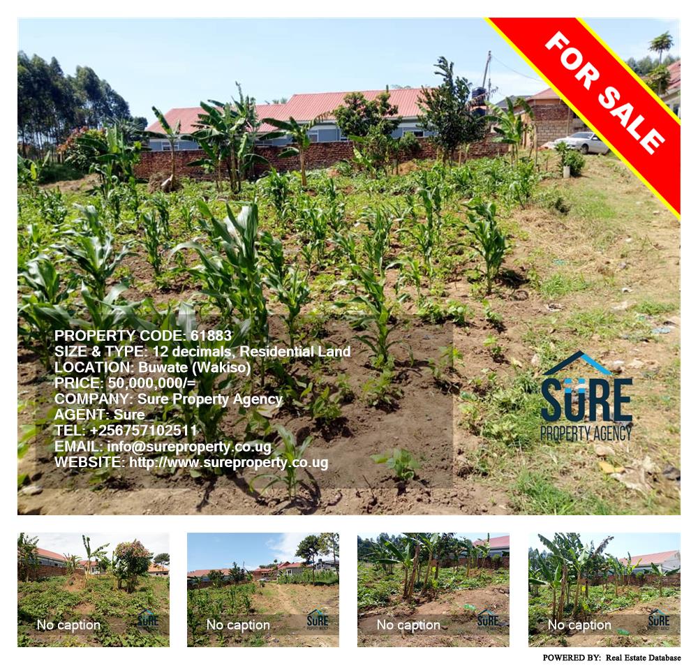 Residential Land  for sale in Buwaate Wakiso Uganda, code: 61883