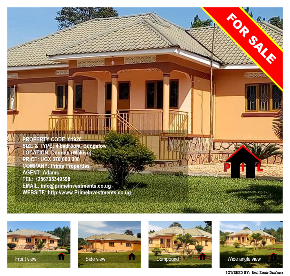 4 bedroom Bungalow  for sale in Ddundu Wakiso Uganda, code: 61928