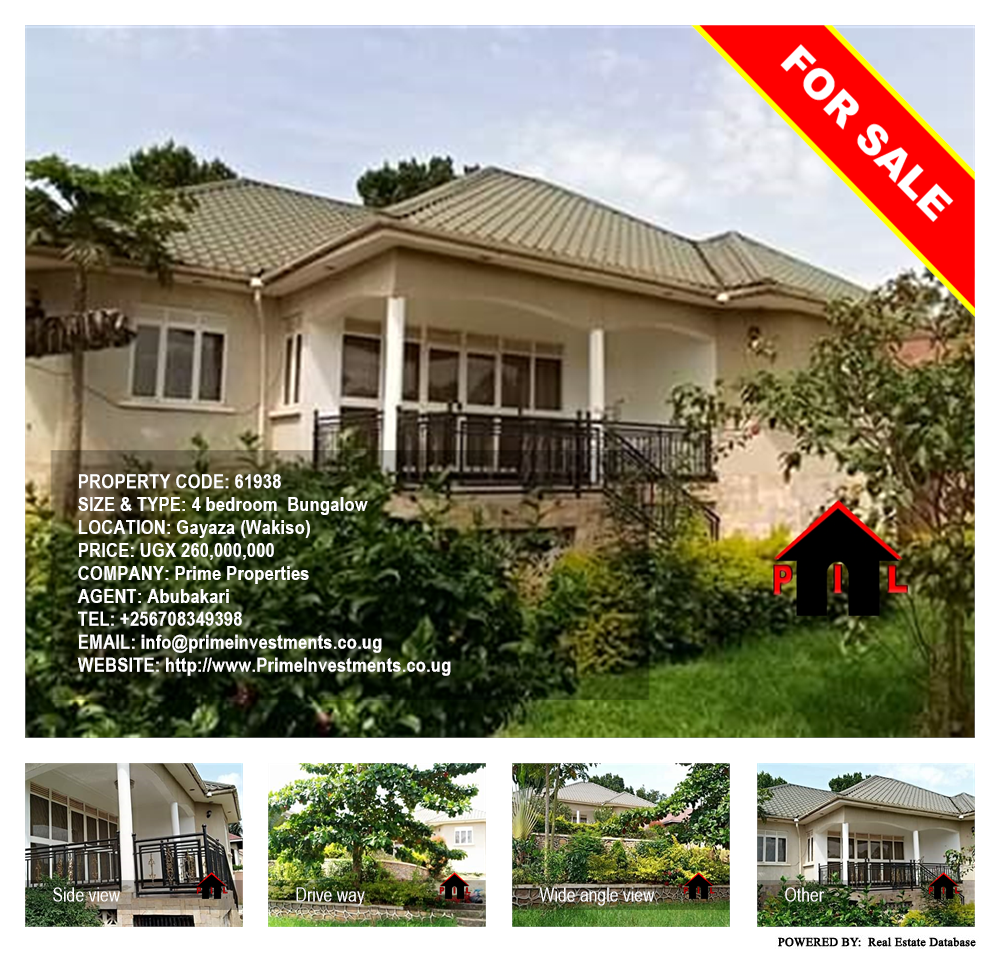 4 bedroom Bungalow  for sale in Gayaza Wakiso Uganda, code: 61938