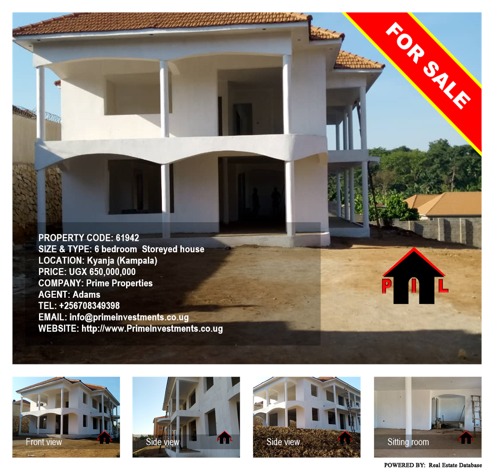 6 bedroom Storeyed house  for sale in Kyanja Kampala Uganda, code: 61942