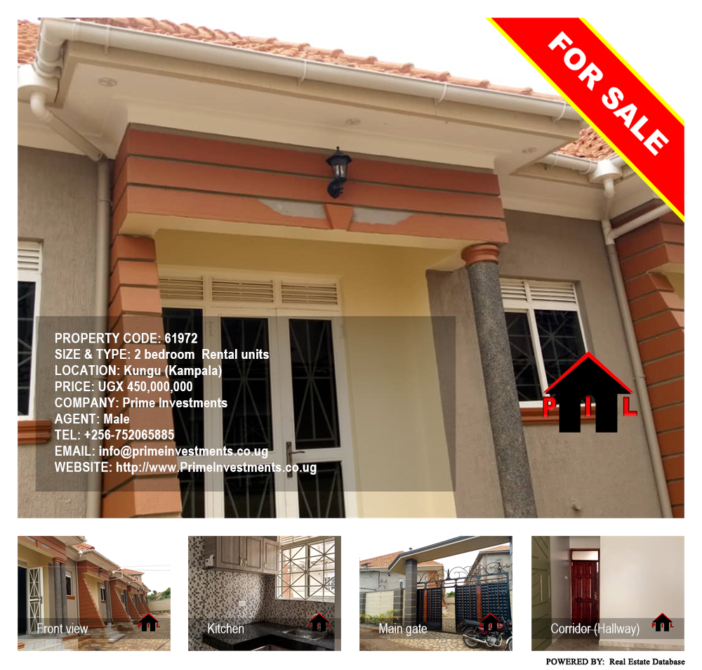 2 bedroom Rental units  for sale in Kungu Kampala Uganda, code: 61972