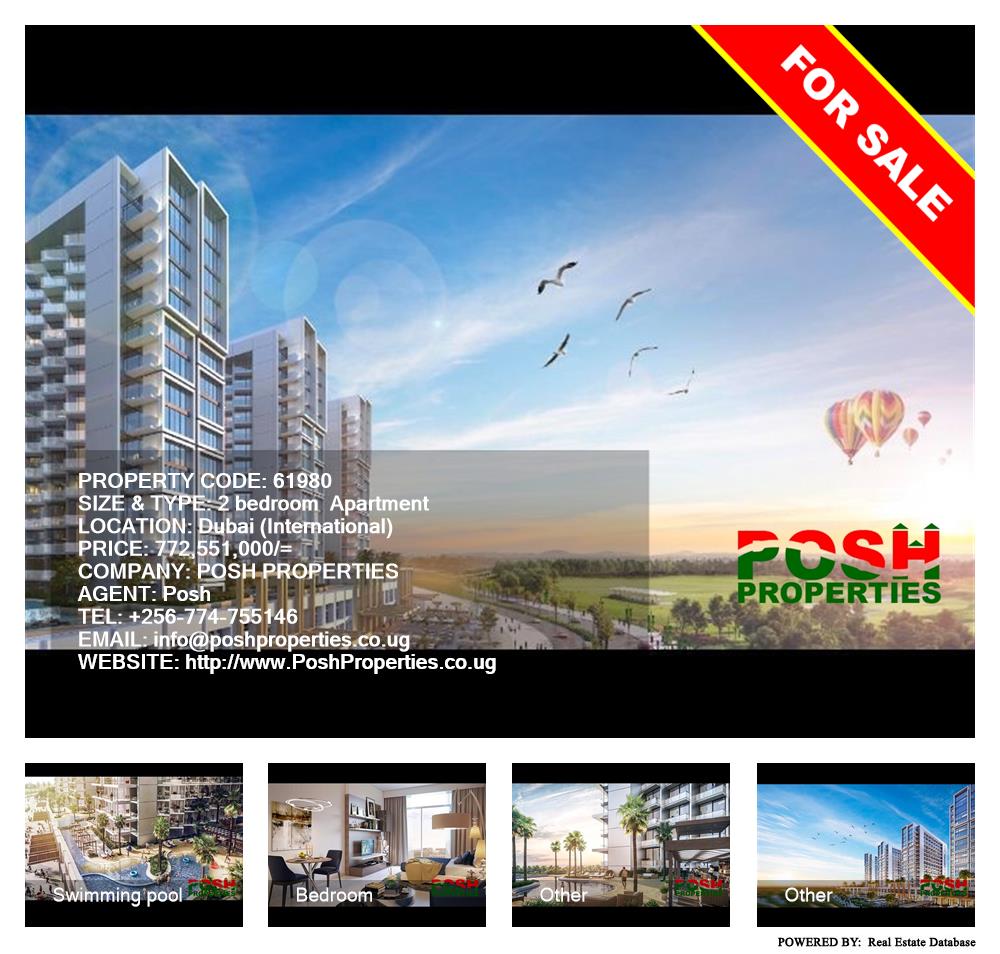 2 bedroom Apartment  for sale in Dubai International Uganda, code: 61980
