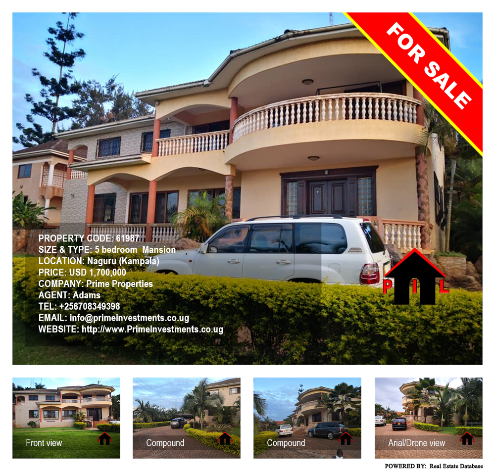 5 bedroom Mansion  for sale in Naguru Kampala Uganda, code: 61987