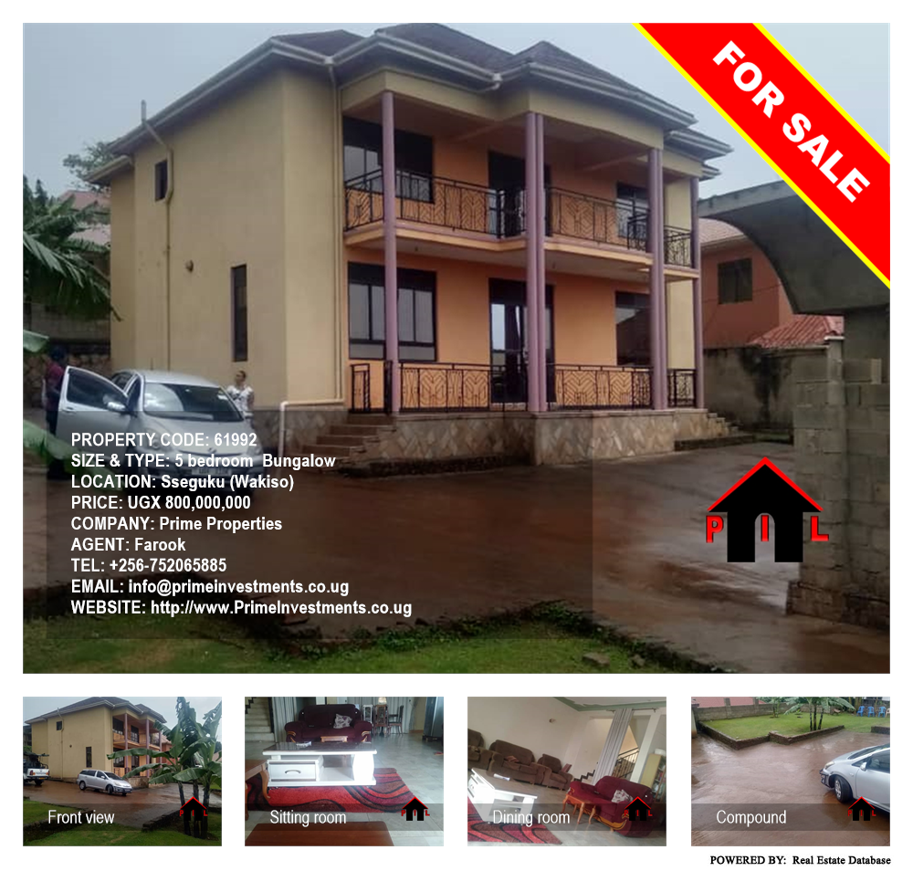 5 bedroom Bungalow  for sale in Seguku Wakiso Uganda, code: 61992