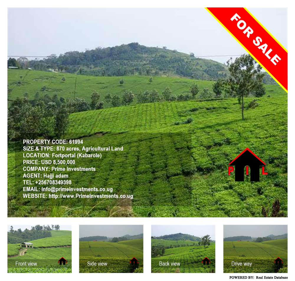 Agricultural Land  for sale in Fortportal Kabarole Uganda, code: 61994