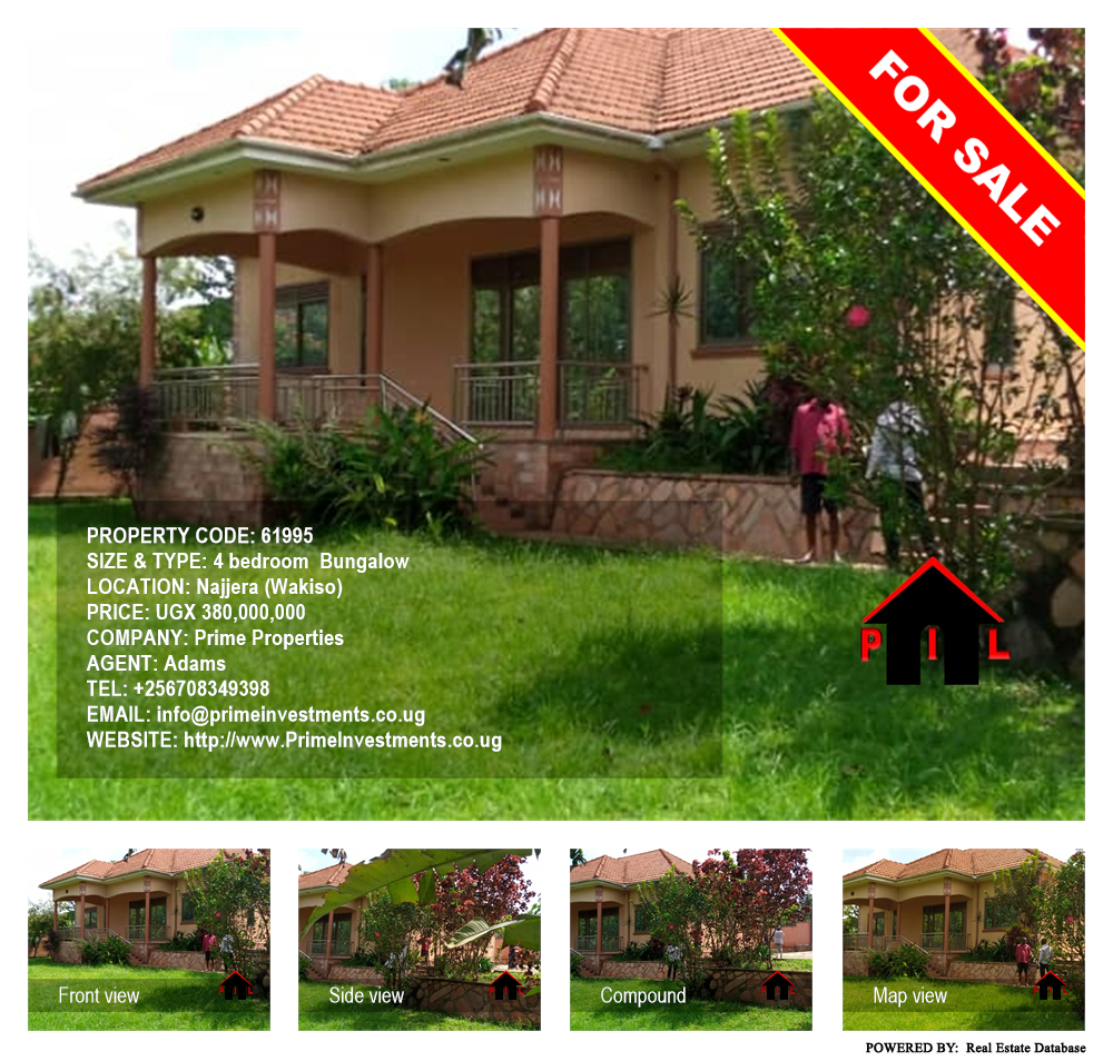 4 bedroom Bungalow  for sale in Najjera Wakiso Uganda, code: 61995