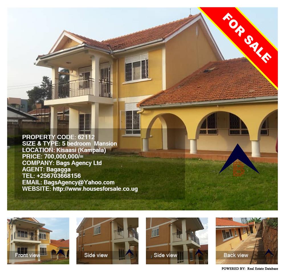 5 bedroom Mansion  for sale in Kisaasi Kampala Uganda, code: 62112