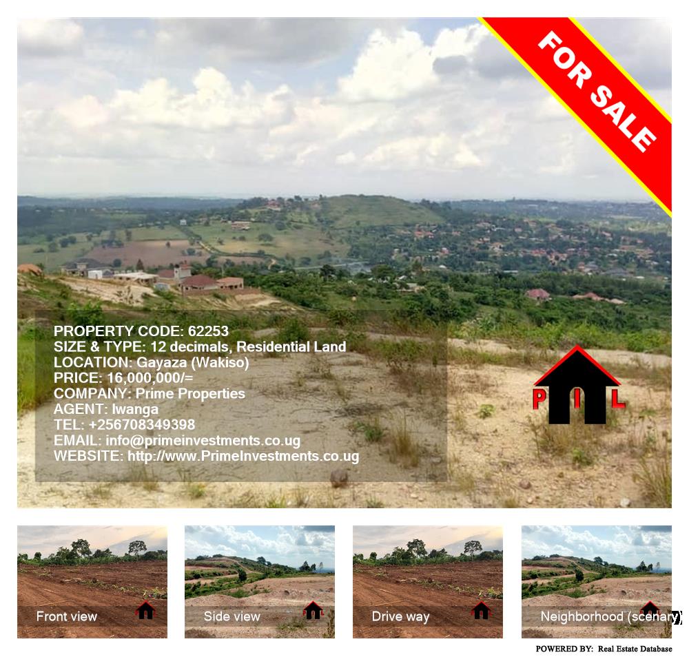 Residential Land  for sale in Gayaza Wakiso Uganda, code: 62253