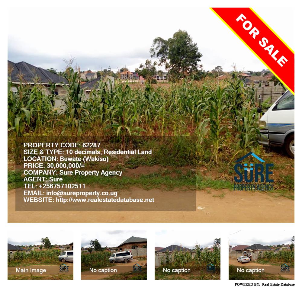 Residential Land  for sale in Buwaate Wakiso Uganda, code: 62287