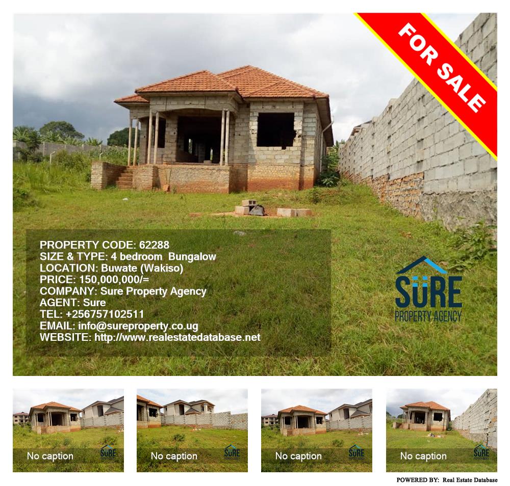 4 bedroom Bungalow  for sale in Buwaate Wakiso Uganda, code: 62288