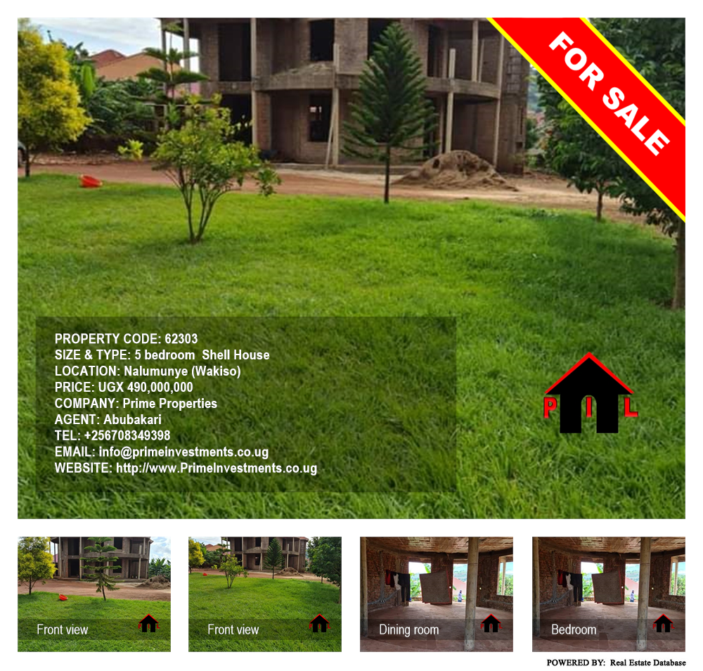5 bedroom Shell House  for sale in Nalumunye Wakiso Uganda, code: 62303