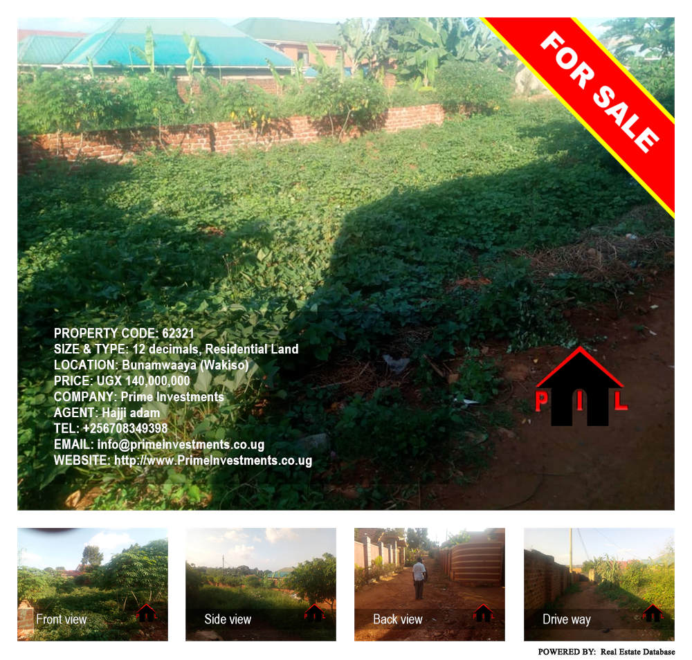 Residential Land  for sale in Bunamwaaya Wakiso Uganda, code: 62321