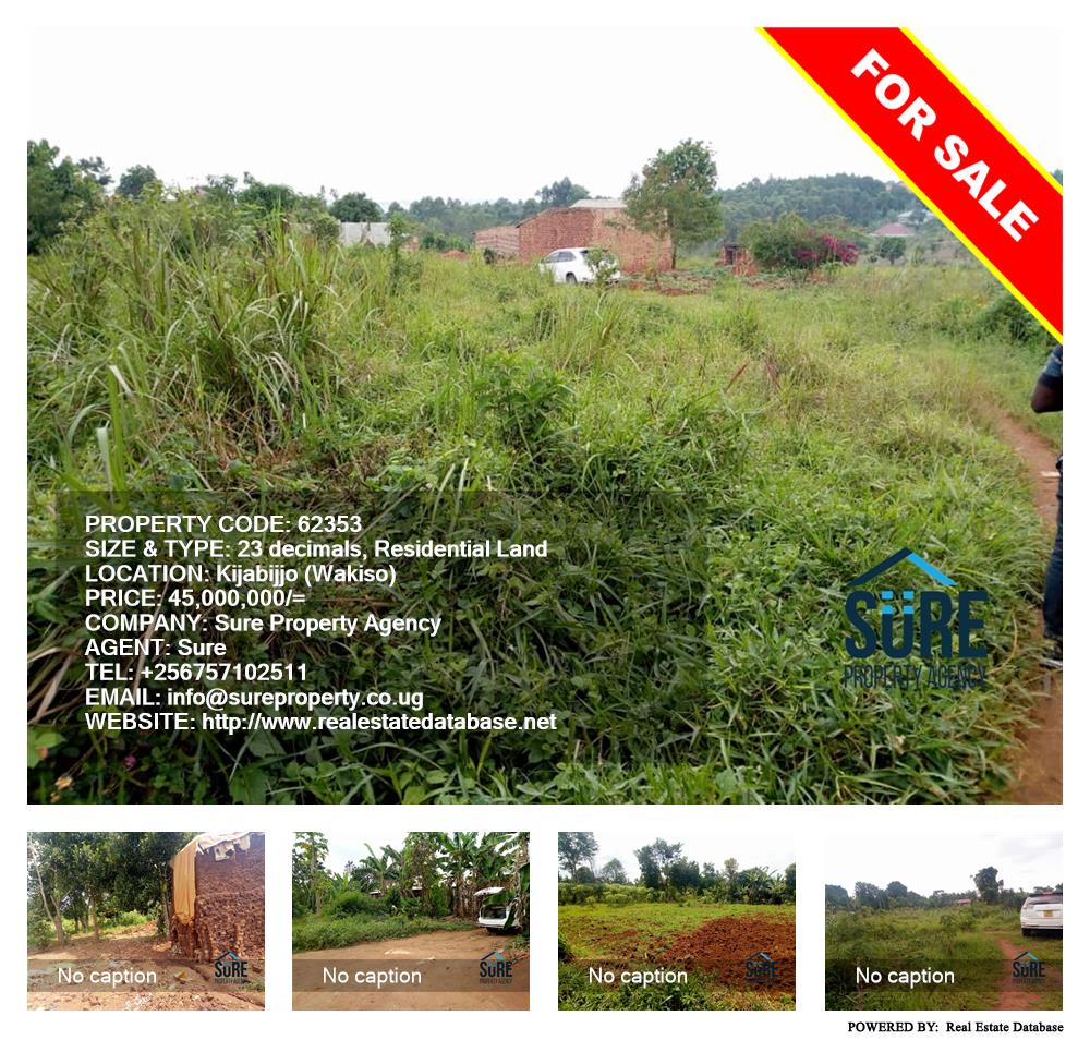 Residential Land  for sale in Kijabijo Wakiso Uganda, code: 62353