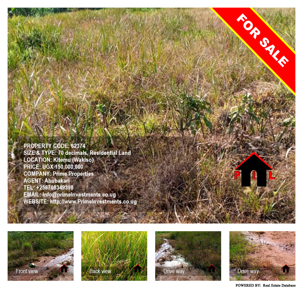 Residential Land  for sale in Kitemu Wakiso Uganda, code: 62374