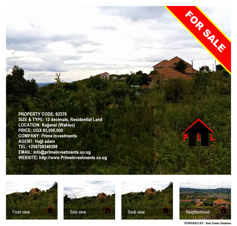 Residential Land  for sale in Kajjansi Wakiso Uganda, code: 62376