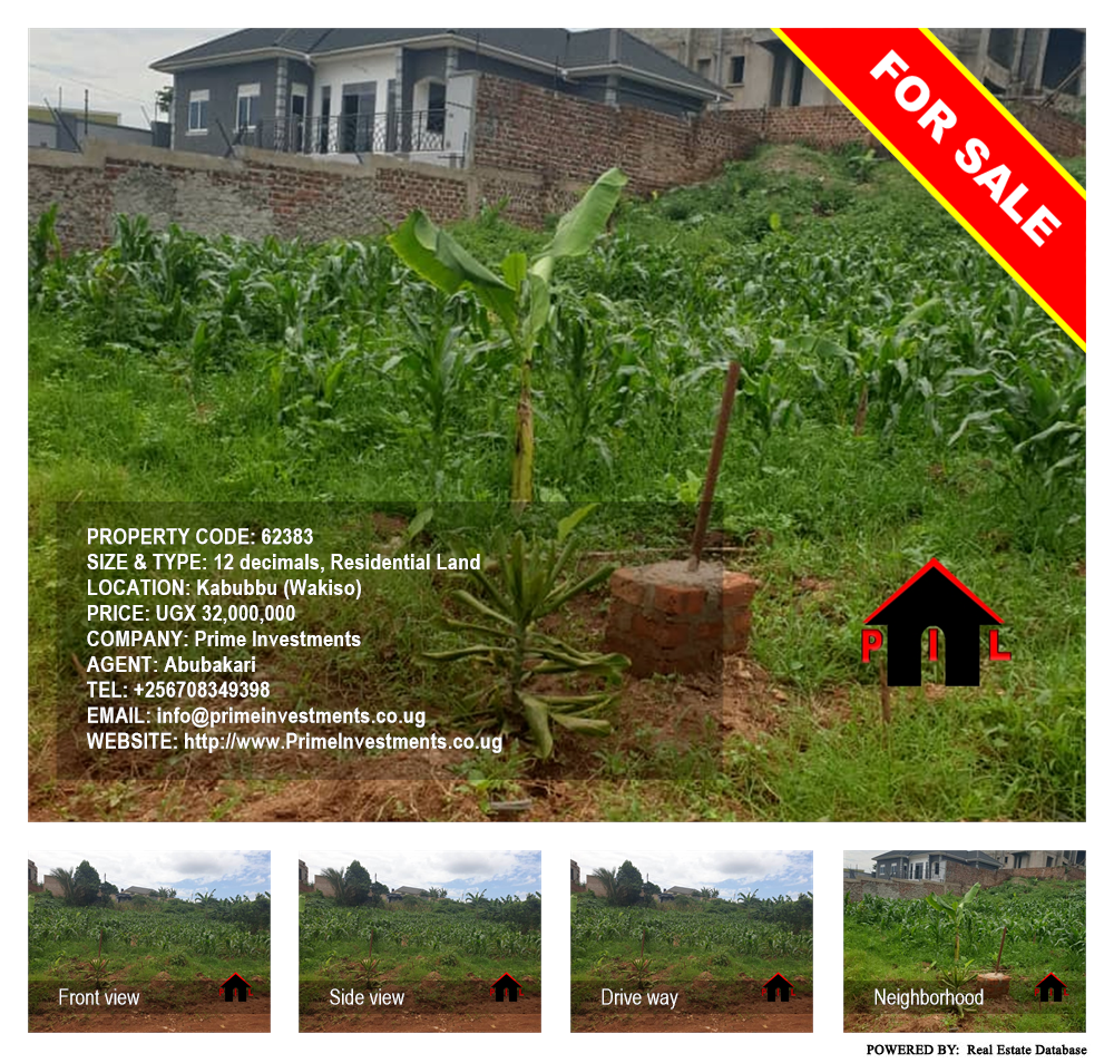 Residential Land  for sale in Kabubbu Wakiso Uganda, code: 62383