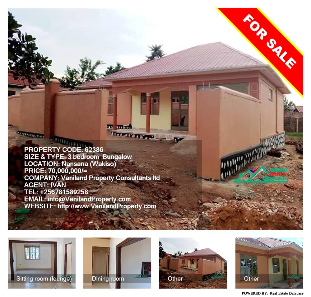 3 bedroom Bungalow  for sale in Nansana Wakiso Uganda, code: 62386