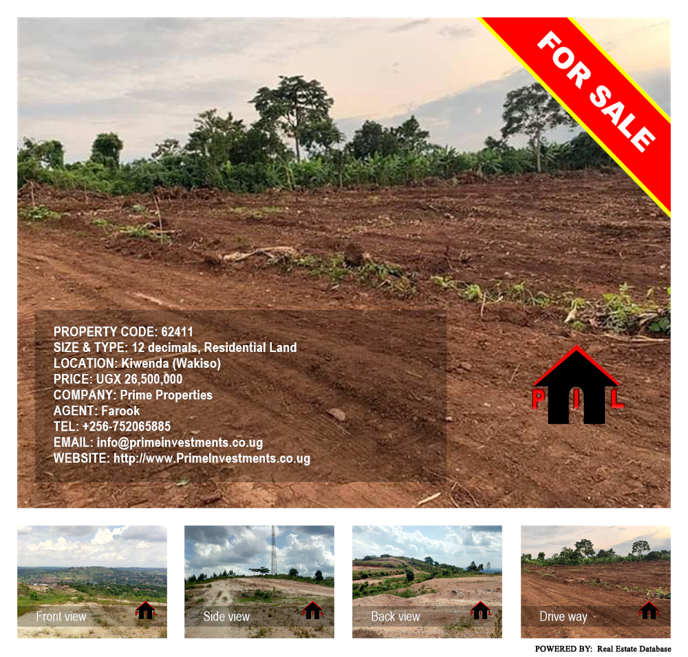 Residential Land  for sale in Kiwenda Wakiso Uganda, code: 62411