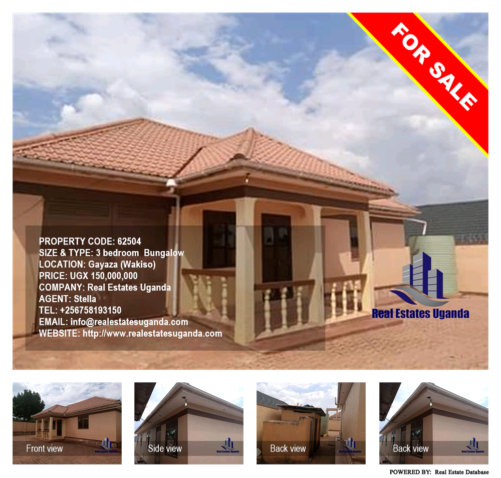 3 bedroom Bungalow  for sale in Gayaza Wakiso Uganda, code: 62504