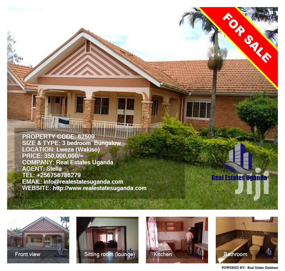 3 bedroom Bungalow  for sale in Lweza Wakiso Uganda, code: 62509