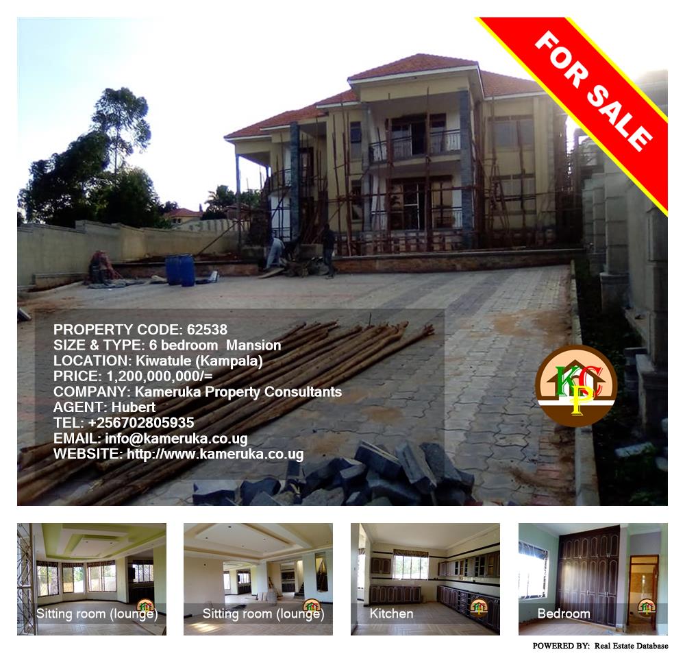 6 bedroom Mansion  for sale in Kiwaatule Kampala Uganda, code: 62538