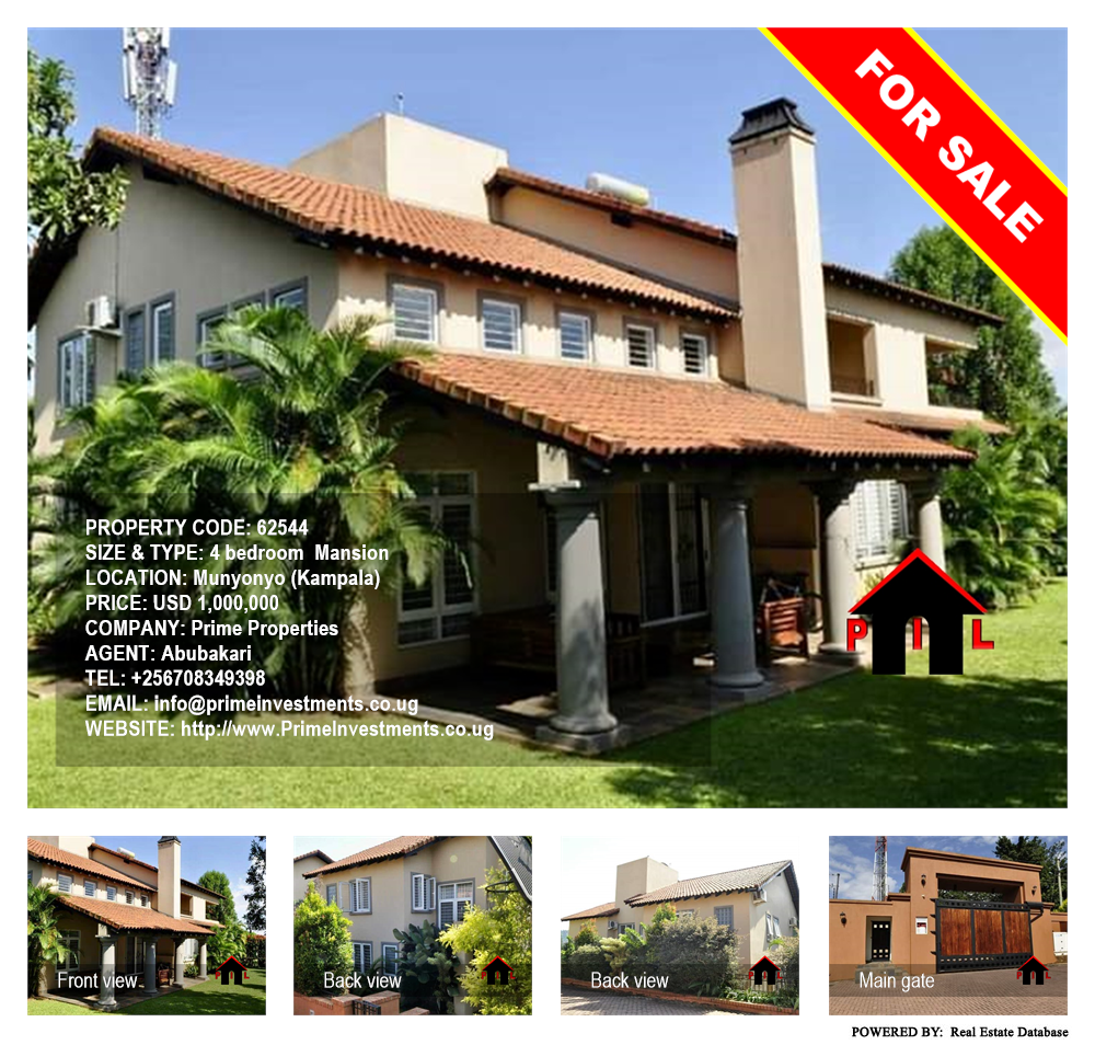 4 bedroom Mansion  for sale in Munyonyo Kampala Uganda, code: 62544