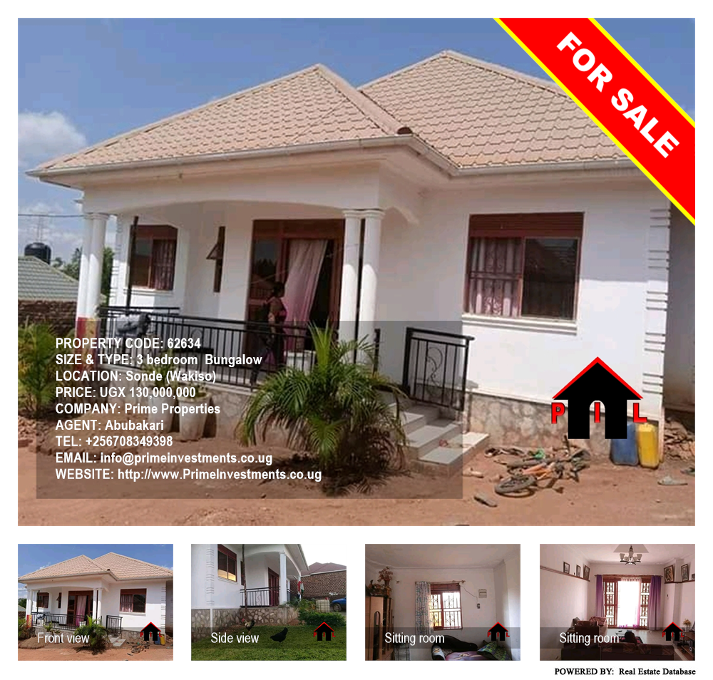 3 bedroom Bungalow  for sale in Sonde Wakiso Uganda, code: 62634