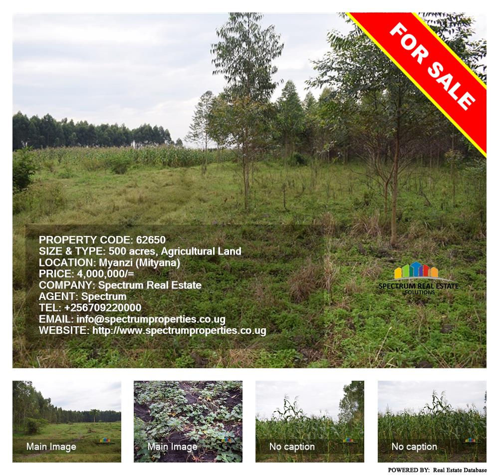 Agricultural Land  for sale in Myanzi Mityana Uganda, code: 62650