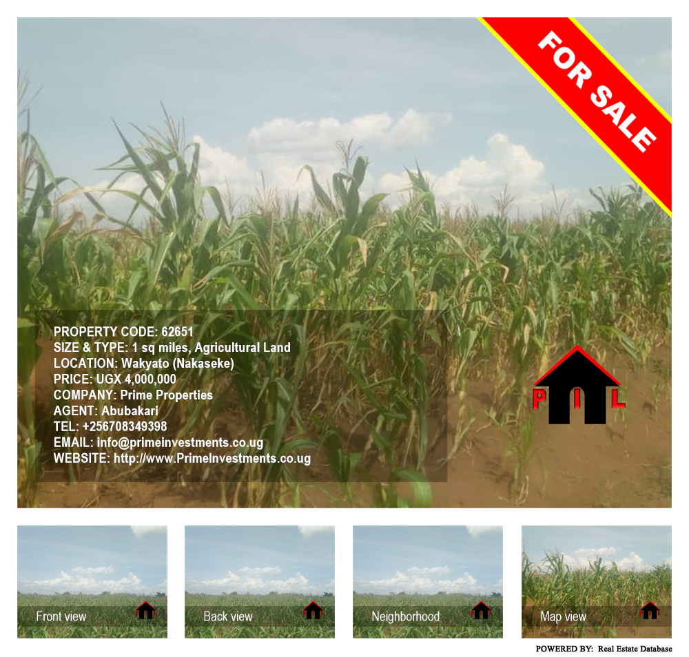 Agricultural Land  for sale in Wakyato Nakaseke Uganda, code: 62651