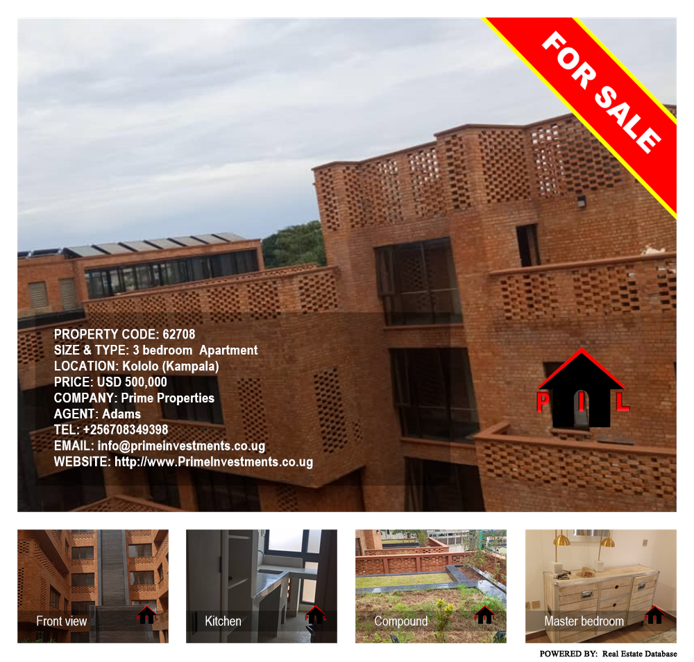 3 bedroom Apartment  for sale in Kololo Kampala Uganda, code: 62708