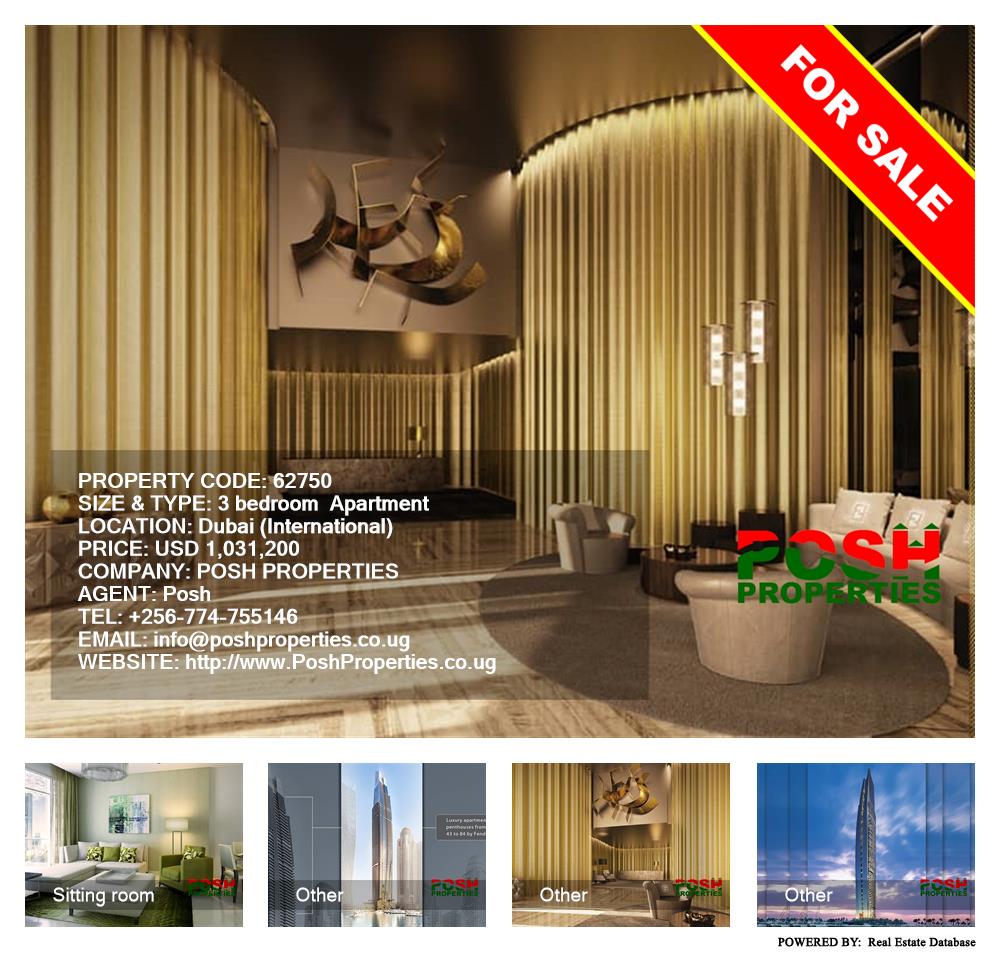 3 bedroom Apartment  for sale in Dubai International Uganda, code: 62750