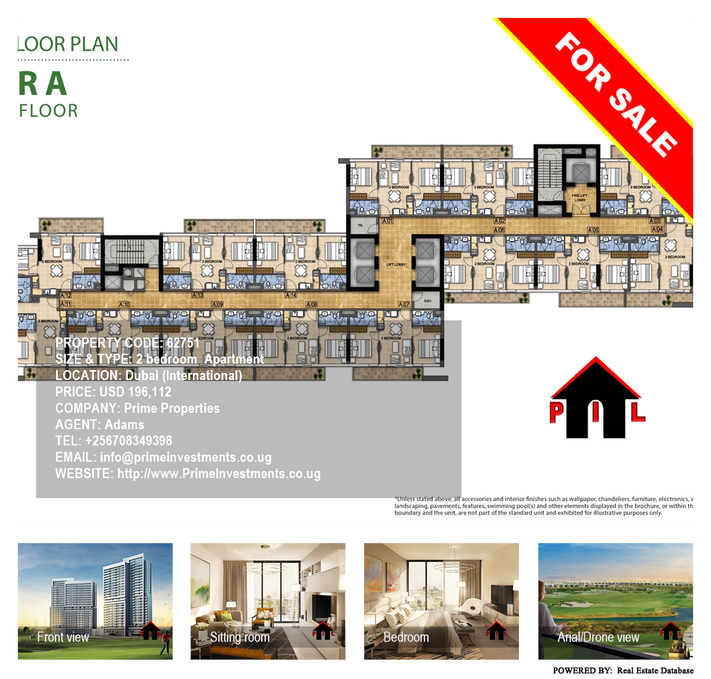 2 bedroom Apartment  for sale in Dubai International Uganda, code: 62751