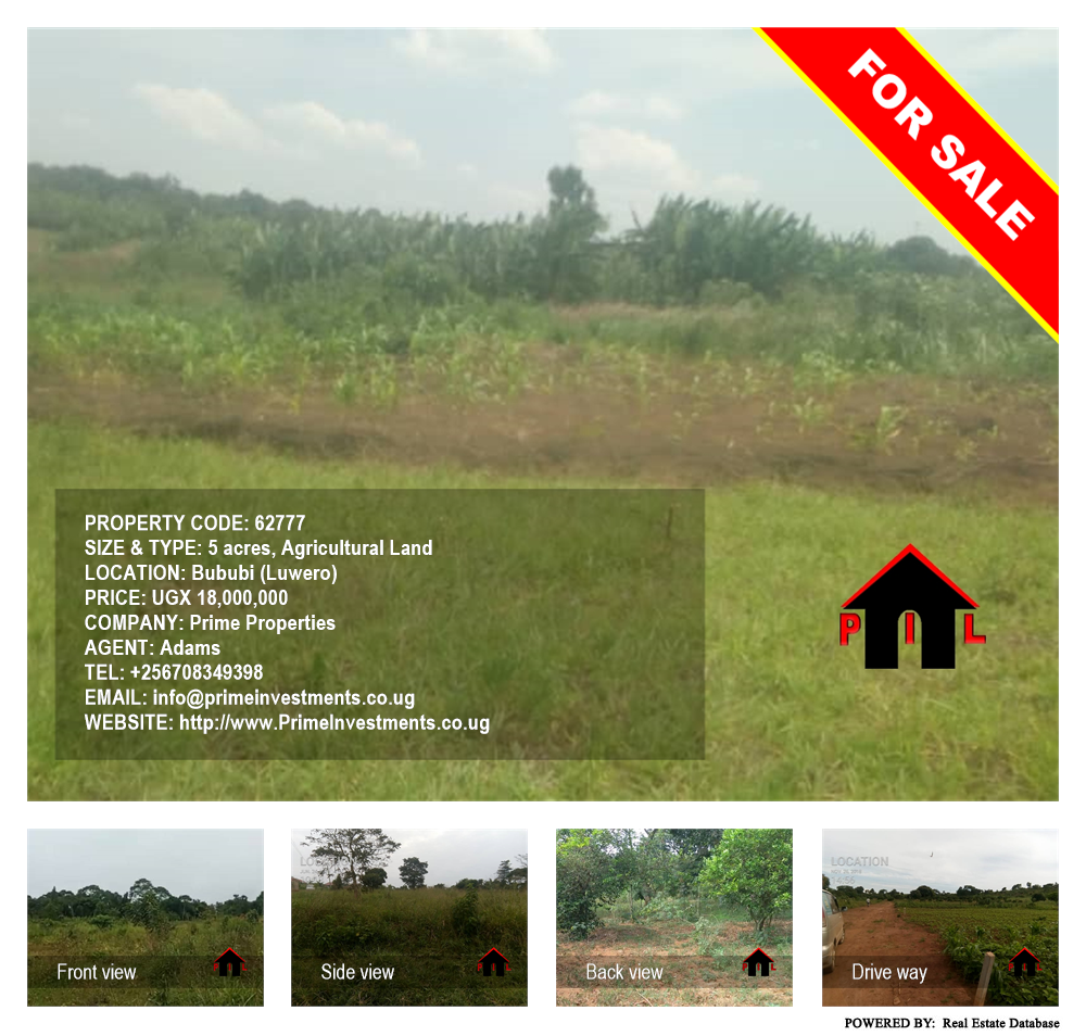 Agricultural Land  for sale in Bubuubi Luweero Uganda, code: 62777