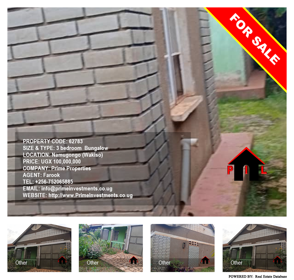 3 bedroom Bungalow  for sale in Namugongo Wakiso Uganda, code: 62783