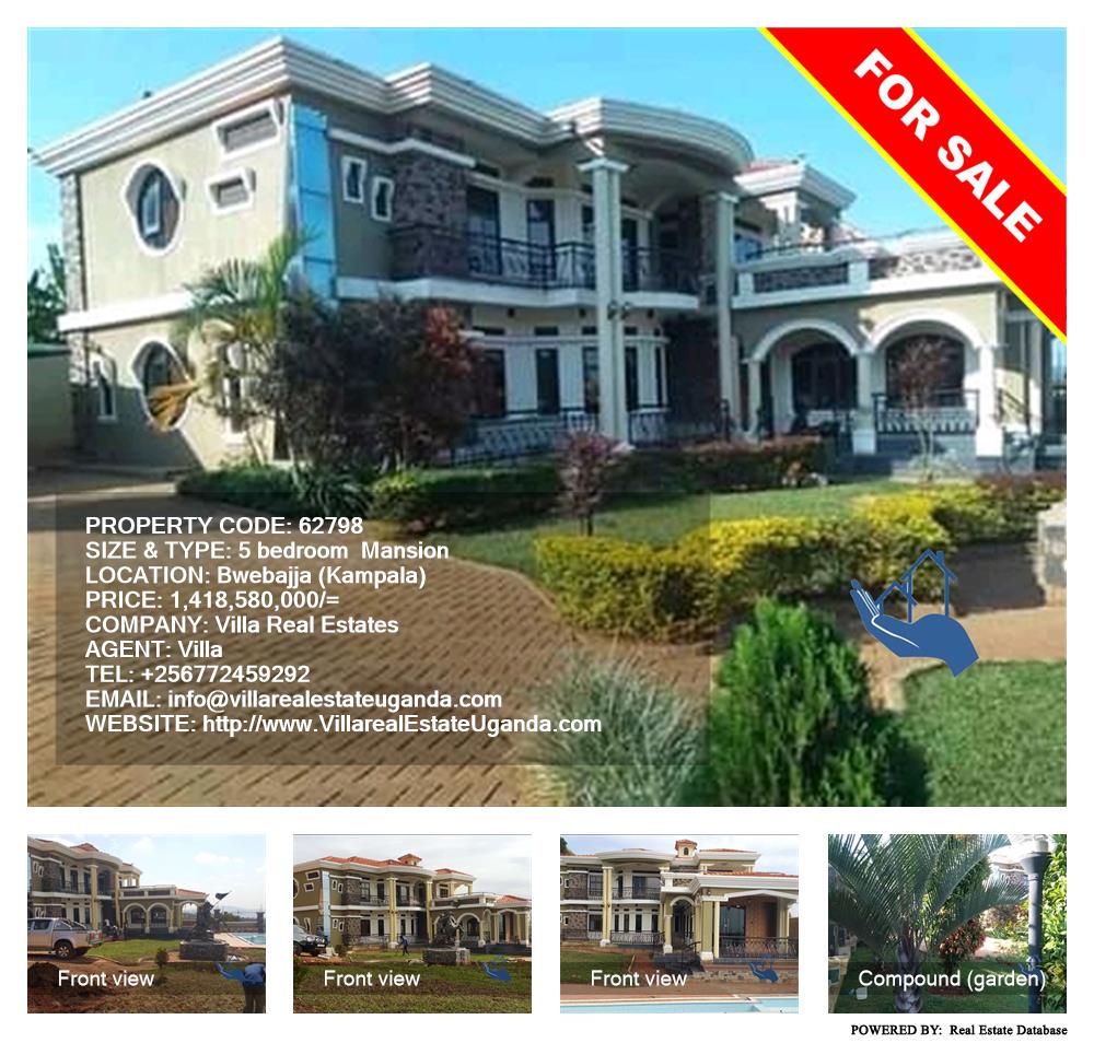 5 bedroom Mansion  for sale in Bwebajja Kampala Uganda, code: 62798