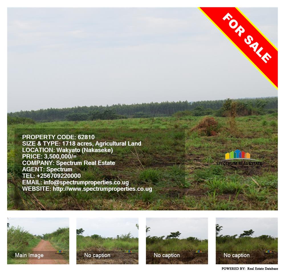 Agricultural Land  for sale in Wakyato Nakaseke Uganda, code: 62810