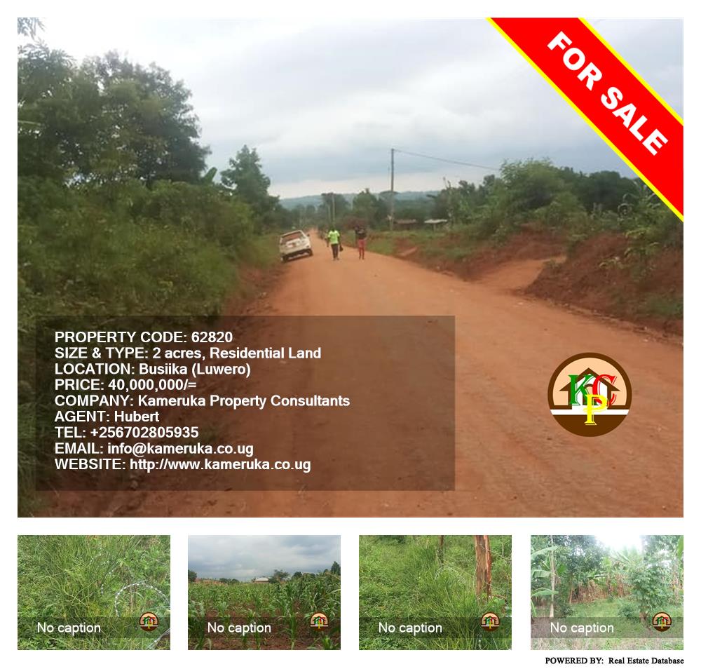 Residential Land  for sale in Busiika Luweero Uganda, code: 62820