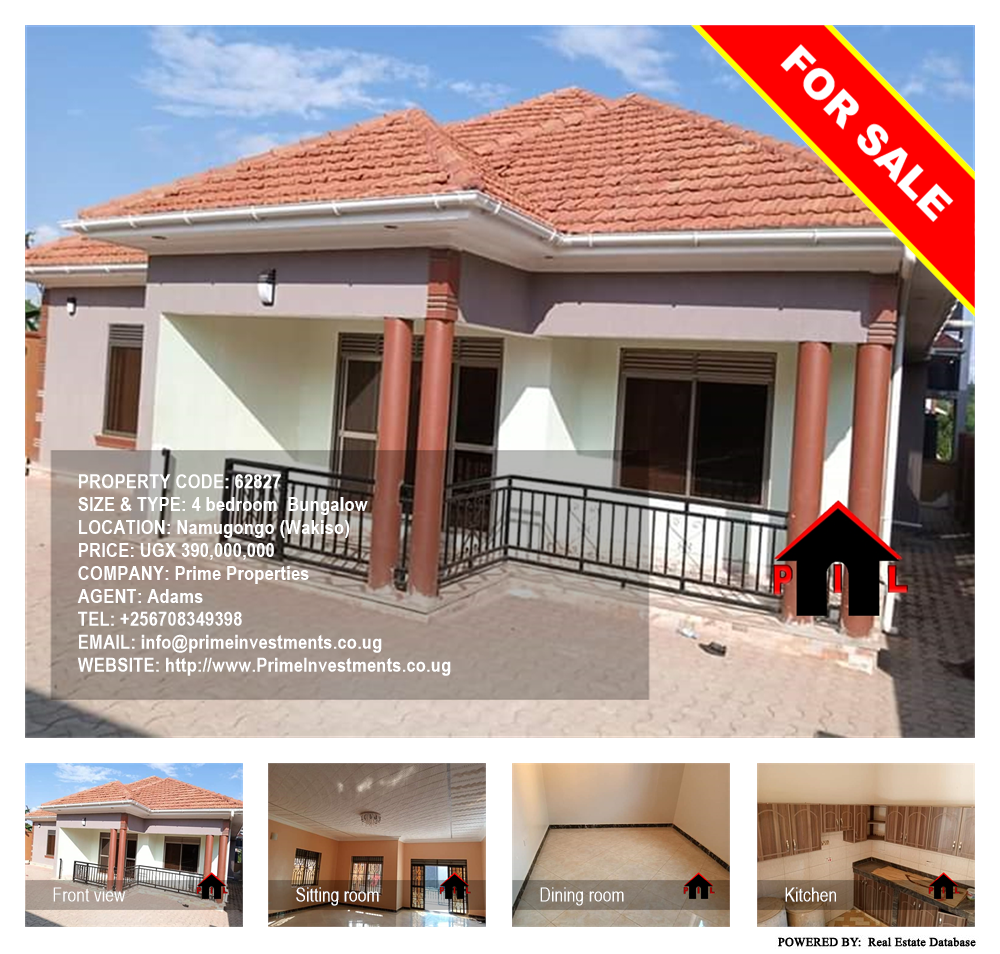 4 bedroom Bungalow  for sale in Namugongo Wakiso Uganda, code: 62827