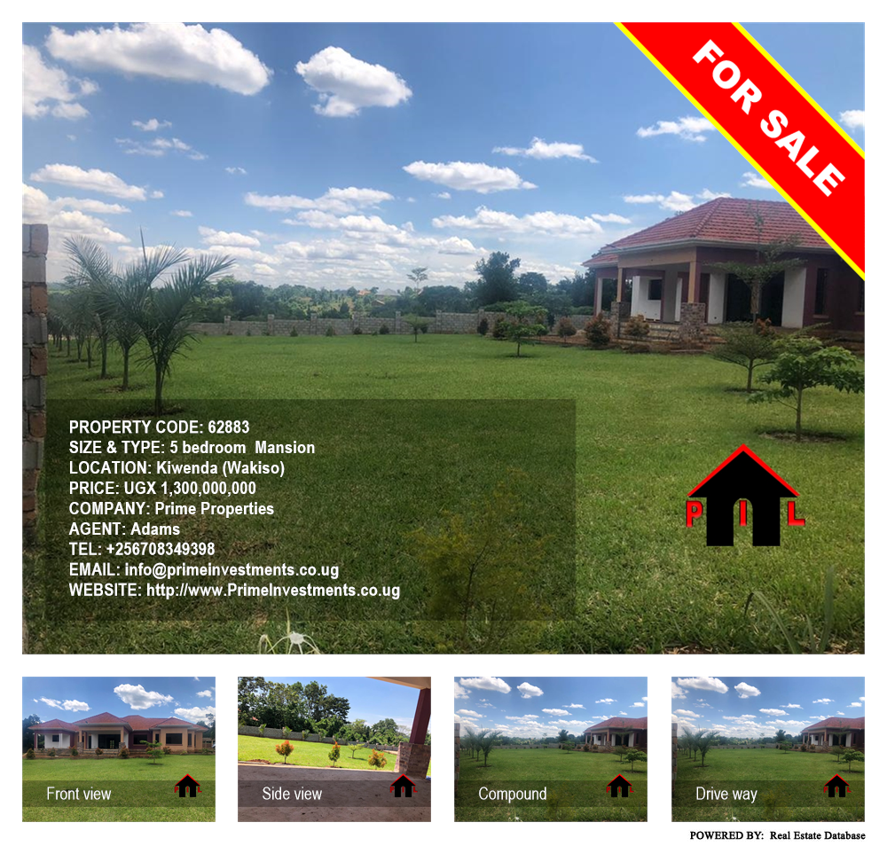 5 bedroom Mansion  for sale in Kiwenda Wakiso Uganda, code: 62883