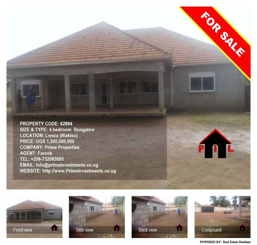 4 bedroom Bungalow  for sale in Lweza Wakiso Uganda, code: 62884
