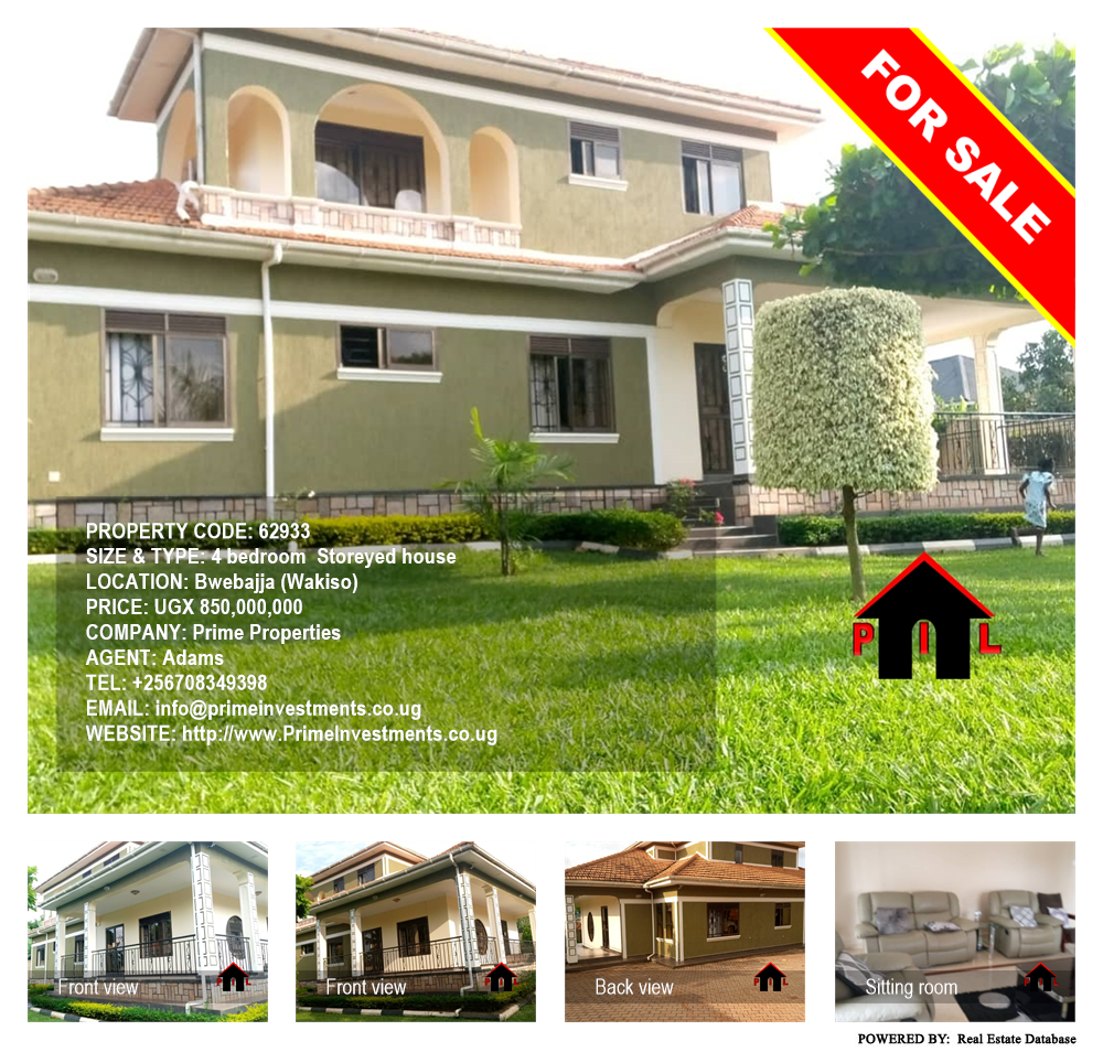 4 bedroom Storeyed house  for sale in Bwebajja Wakiso Uganda, code: 62933