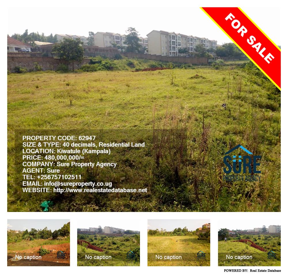 Residential Land  for sale in Kiwaatule Kampala Uganda, code: 62947