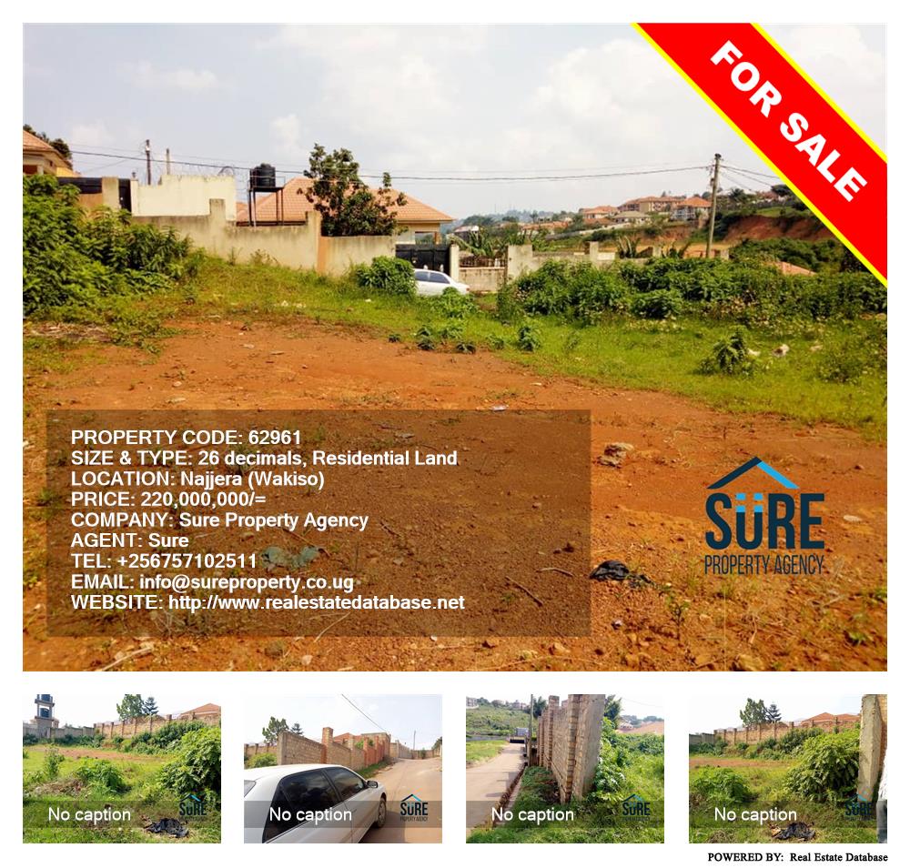 Residential Land  for sale in Najjera Wakiso Uganda, code: 62961