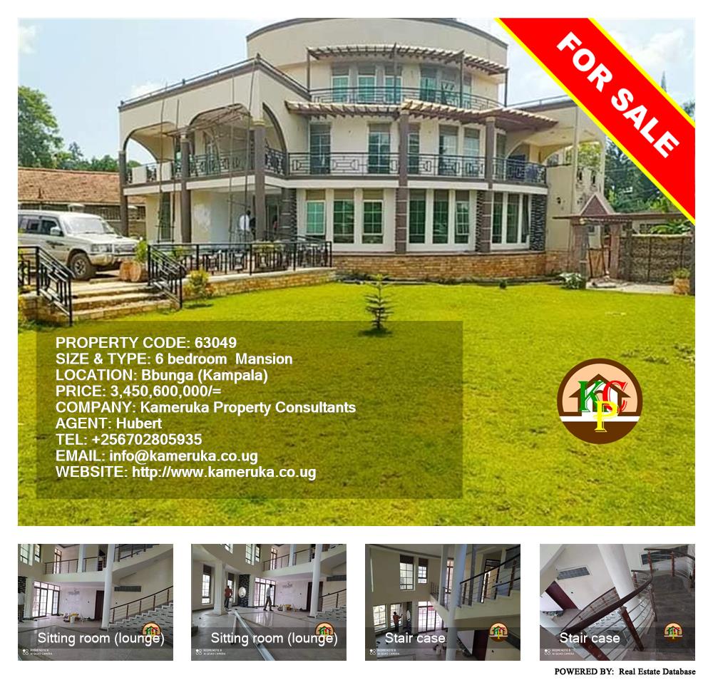 6 bedroom Mansion  for sale in Bbunga Kampala Uganda, code: 63049