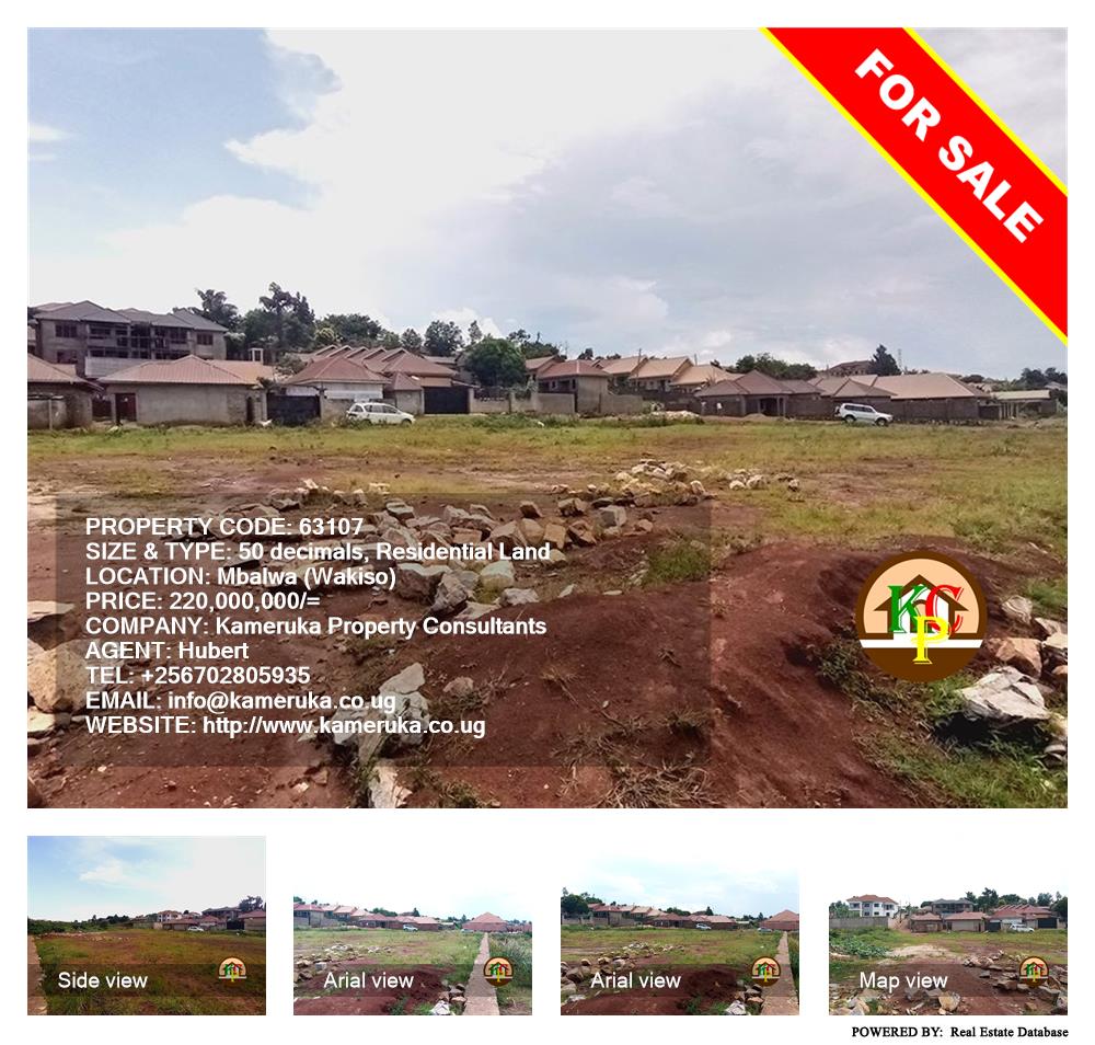 Residential Land  for sale in Mbalwa Wakiso Uganda, code: 63107