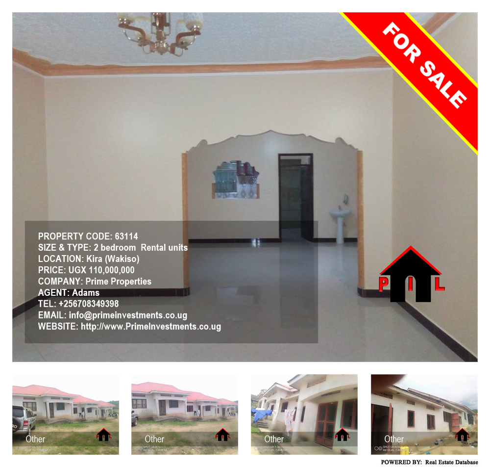 2 bedroom Rental units  for sale in Kira Wakiso Uganda, code: 63114